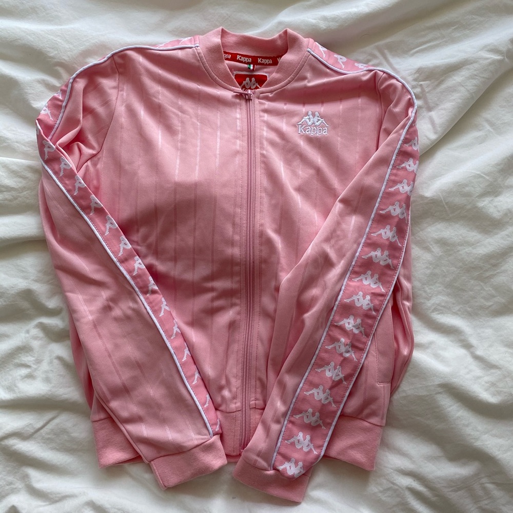 Pink Lightweight Kappa Bomber Jacket
